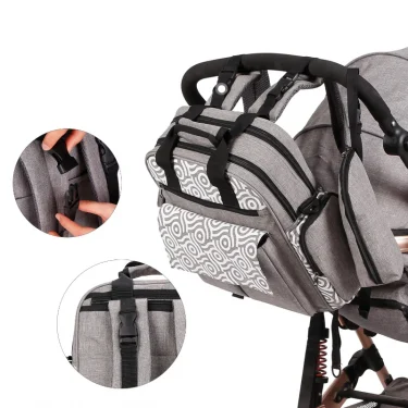 New shoulder carrying bag Diagonal cross multifunctional mommy bag Large capacity travel package Hanging baby stroller luggage 4