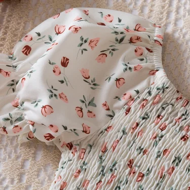Girls Dresses Summer New Baby Girls Floral Short Sleeves Dress 3-7Yrs Children Clothes Holiday Casual Kids Printed Clothing 5