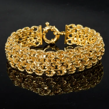 New 18MM wide copper chain bracelet unisex 18K gold plated wristband Miami Sidewalk bracelet Punk Hip Hop Jewelry party gift 4