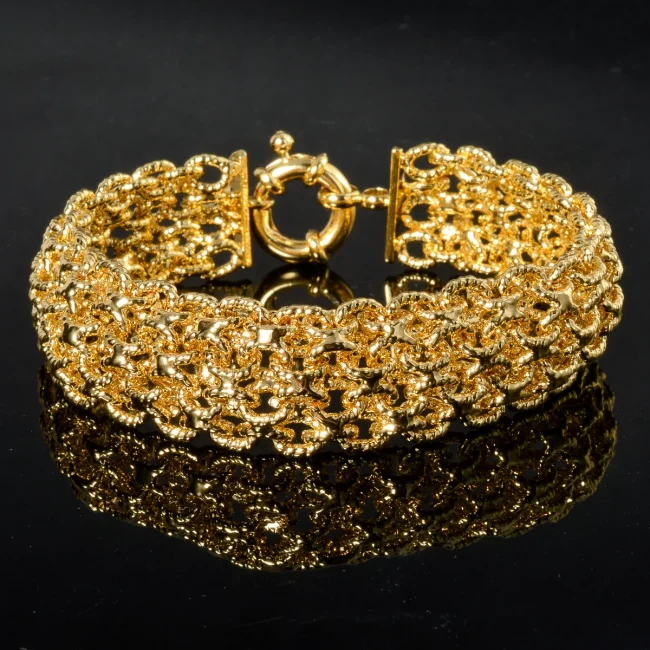 New 18MM wide copper chain bracelet unisex 18K gold plated wristband Miami Sidewalk bracelet Punk Hip Hop Jewelry party gift 4