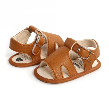 infant Sandals Fashion Soft Crib Shoes Anti Slip Summer Toddler Boys Girls First Walker Baby Soft Sole Sandals Shoes 3