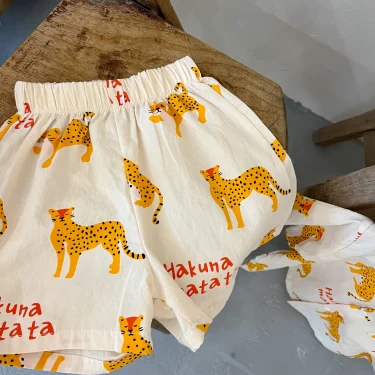 1-5 Years Old Children's Clothing Boys Cartoon Summer Short Sleeve Suit Girls Casual T-shirt Suit 4