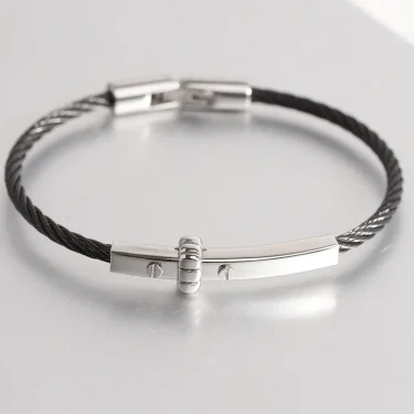Stainless Steel Women Fashionable Wholesale Unisex Bracelet Bangle Cable Line Jewelry 5