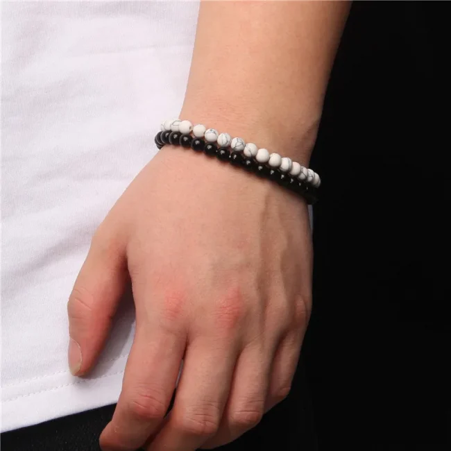 Natural Stone Beads Bracelet 6mm Round Tiger Eye Agates Quartz Beads Stretch Bracelet for Women Men Yoga Charm Jewelry Gifts 6