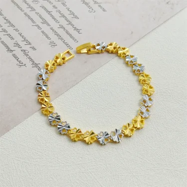 Stainless Steel Women's Hand Bracelet Crown Heart Leaves Flower Wide Chain Wristband Pulsera Femme Vintage Jewelry Party Gifts 5