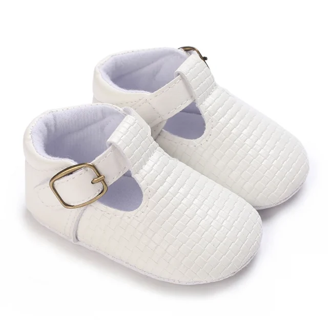 0-18M Classic Fashion Boy And Girl Flat Walking Shoes PU Soft Sole Non-slip Shoes For Newborn Babies First Walker Walking Shoes 2
