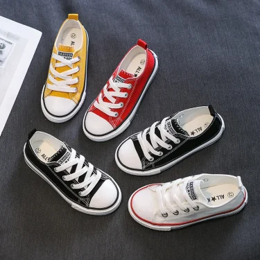 Children's Canvas Shoes, Spring and Autumn Korean Low-Top Shoes, Boys' and Girls' Shoes, Small White Shoes, Casual Cloth Shoes 2