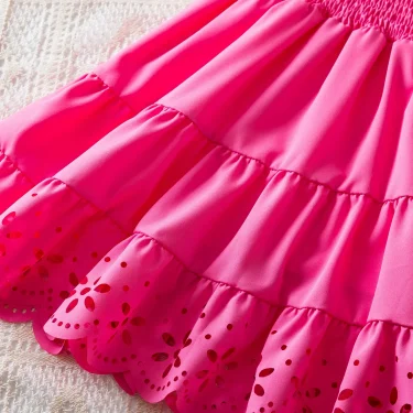 Girl Lace Dress Ruffles Sleeves Holiday Kid Dress Princess Birthday Party Royal Blue Dress 2-6Yrs Children's Casual Clothes 4