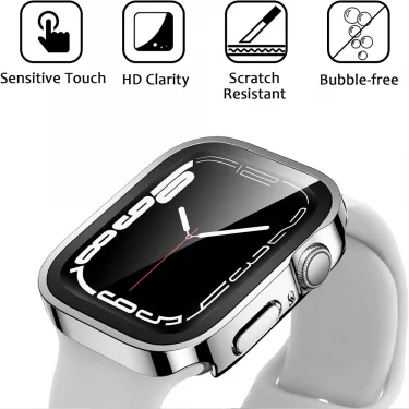 Cover for Apple Watch 10 Case 46mm 42mm 45mm 44mm 49mm 41mm 40mm Tempered Glass Screen Protector Series 7 8 9 SE 6 5 4 Ultra 2 3