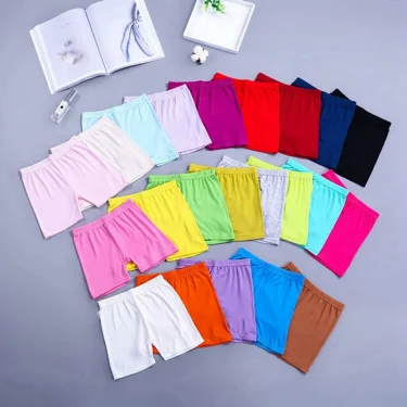6Pcs/Set Candy Color Cotton Girls Short Safety Pants Kids Underwear Leggings Children Summer Cute Shorts Underpants for 2-10Y 2