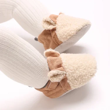 NEW Color block Toddler 0-18M Winter Snow Baby Warm Shoes Newborn Soft Sole First Walkers Shoes for Baby Girls Boys Infant Shoes 2