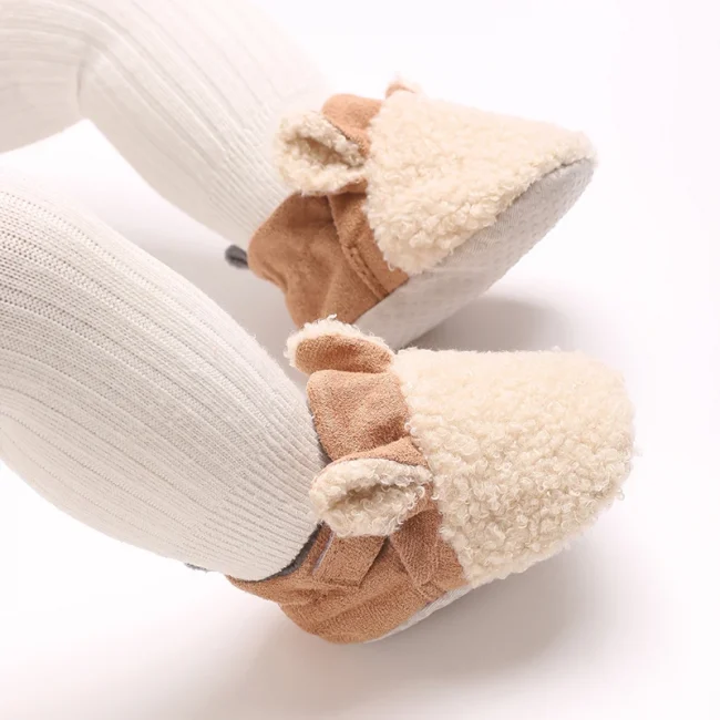 NEW Color block Toddler 0-18M Winter Snow Baby Warm Shoes Newborn Soft Sole First Walkers Shoes for Baby Girls Boys Infant Shoes 2