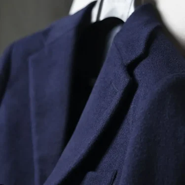 Smart Casual Black Woolen Blazer for Men with Notch Lapel Single Breasted Dinner Jacket Elegant Suit Coat for Wedding/Business 4