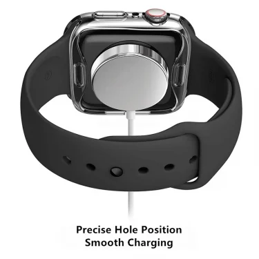 Clear Case For Apple Watch 45mm 41mm 44mm 40mm 46mm 42mm Screen Protector Full Cover TPU Bumper iWatch Series 10 9 8 7 SE 6 5 4 4