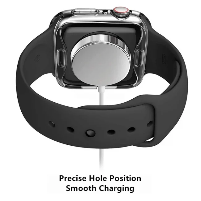 Clear Case For Apple Watch 45mm 41mm 44mm 40mm 46mm 42mm Screen Protector Full Cover TPU Bumper iWatch Series 10 9 8 7 SE 6 5 4 4