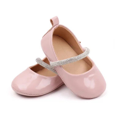 Baby Princess Shoes Infant Girls 0-6-12 Months Toddler Party Shiny Mary Jane Style High Quality PU TPR 2024 New Fashion BBW3179 5