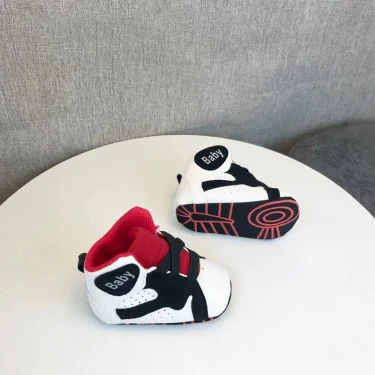 Spring and Autumn Season 0-18M Fashion High Top Baby Shoes Boys Basketball Shoes Sports Shoes Casual Anti slip First Step Shoes 2
