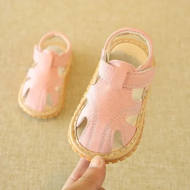 New Baby Shoes First Shoes Newborn Boy Girl First Walkers Indoor Non-slip Baby Sandals Rubber Sole Summer Beach Infant Sandal 6