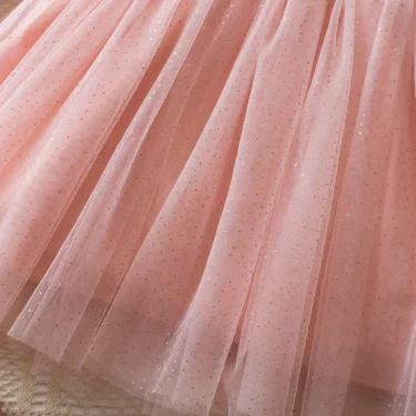 Kids Girl Dress for Christmas Autumn Winter Long Sleeves Mesh Knitted Warm Casual Clothes for Kids Pink Birthday Party Costume 5