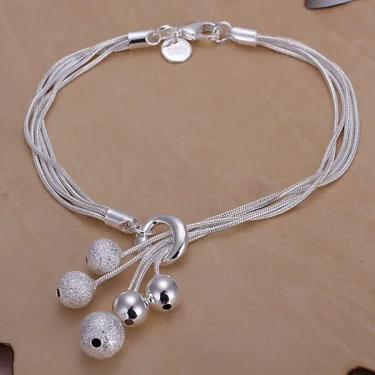 Fine 925 Sterling Silver Noble Nice Chain Solid Bracelet for Women Men Charms Party Gift Wedding Fashion Jewelry Hot Model 5