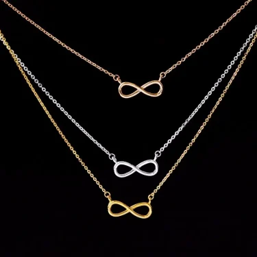 Boho Charm Infinity Pendant Choker Necklace Femme Stainless Steel Couple Wedding Jewelry Collares Mujer Best Friend Gift bijoux 5