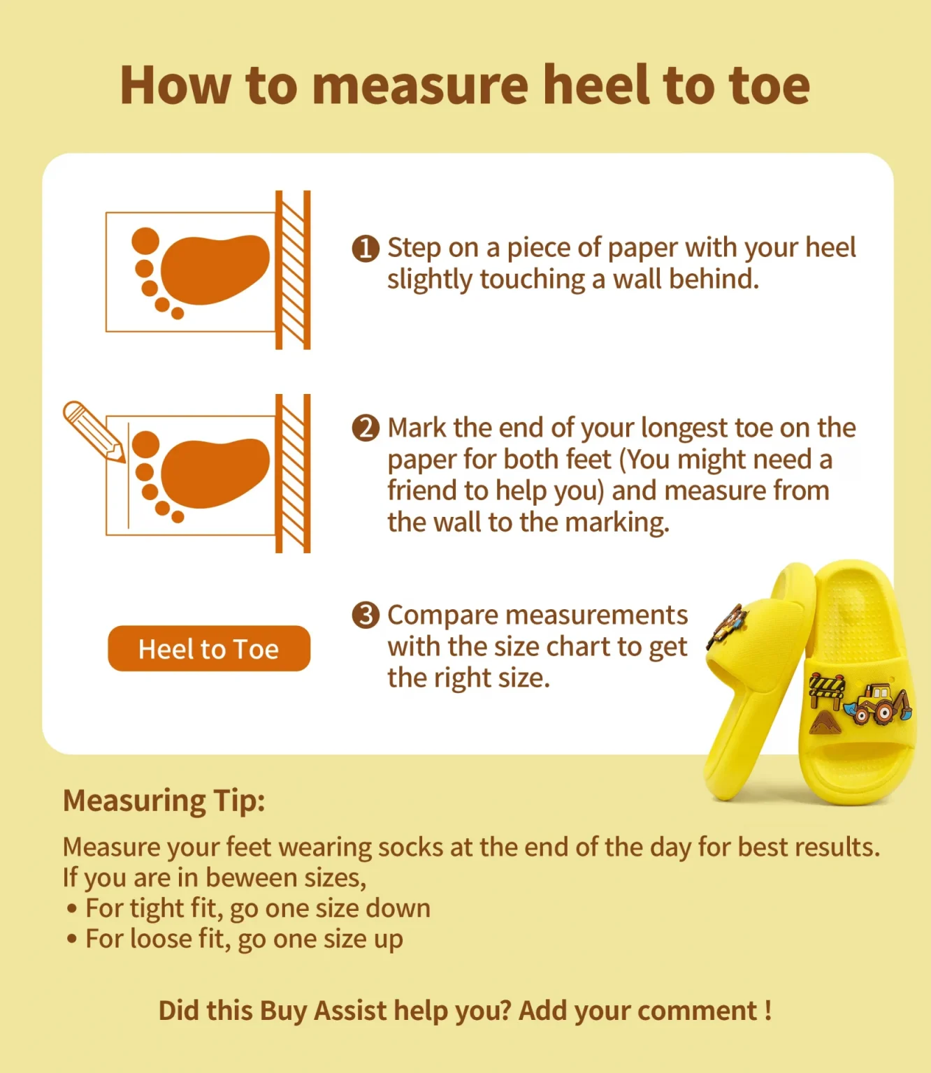 Toddler Slides Slippers Boys & Girls Slide Sandals for Kids Cute Cartoon Open Toe Shoes 6