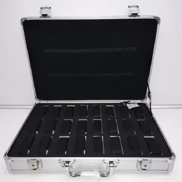 DELESYS Sales Promotion 6/12/24 Positions Aluminum Alloy Watch Storage Case Solid Shatter-Resistant Metallic Aluminium Watch Box 3