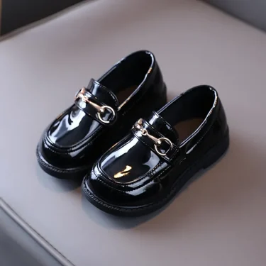 British Style Children Leather Shoes Breathable Slip on Loafers for Kids Boys Student Performance Shoes Toddler Girl Moccasins 4