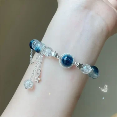 New Simple Beads Crystal Bracelet for Women Girls Korean Ins Flower Fox Feather Tassel Bracelets Friendship Jewelry Gifts 2025 2