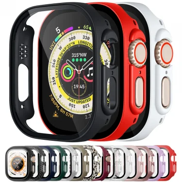 Glass+ Cover For Apple Watch case Ultra 2 49mm smartwatch Bumper+Screen Protector Tempered iwatch series apple watch Accessories 1