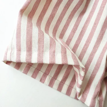 Children's Clothing Linen Cotton Shorts Summer Girls Boys Stripe Pants Kids Baby Casual Vintage Loose Short Pant Girl Clothes 6