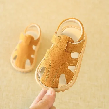 New Baby Shoes First Shoes Newborn Boy Girl First Walkers Indoor Non-slip Baby Sandals Rubber Sole Summer Beach Infant Sandal 4