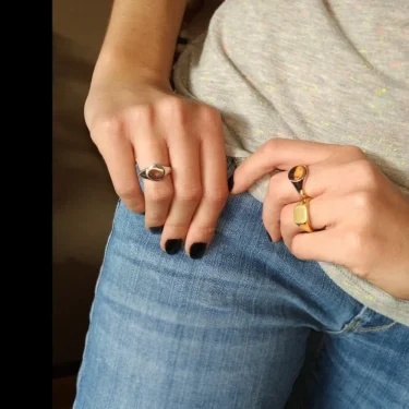 rings for women Stainless Steel ring woman Rock Square Heart Oval Classic Unisex Golden Jewelry Women ring like Wholesale 5