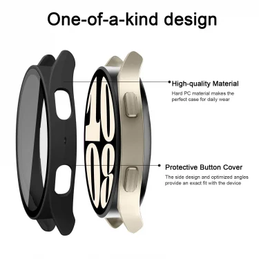 Tempered Glass Case For Samsung Galaxy Watch 6 40mm 44mm Screen Protector Glass Shell For Samsung Galaxy Watch 6 Bumper Cover 3