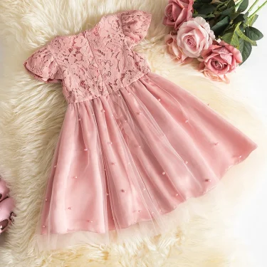 Summer Lace Dresses for Girls Pink Tutu Party Dress Kids Children Clothing Casual Wear Clothes Toddler Girl 1 2 3 4 5 Years 2