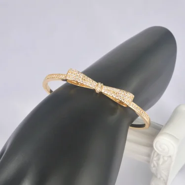 Luxury Zircon Bow Bell Bracelet Bracelet Hand Jewelry Decor For Women Girl For Gift Party 5
