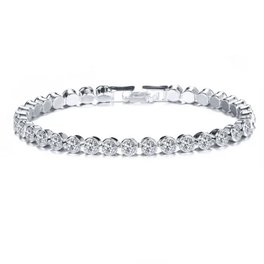 14k Gold Filled Tennis Bracelet 3mm 4mm Cubic Zirconia Classic Tennis Link Bracelets For Women Girls 2