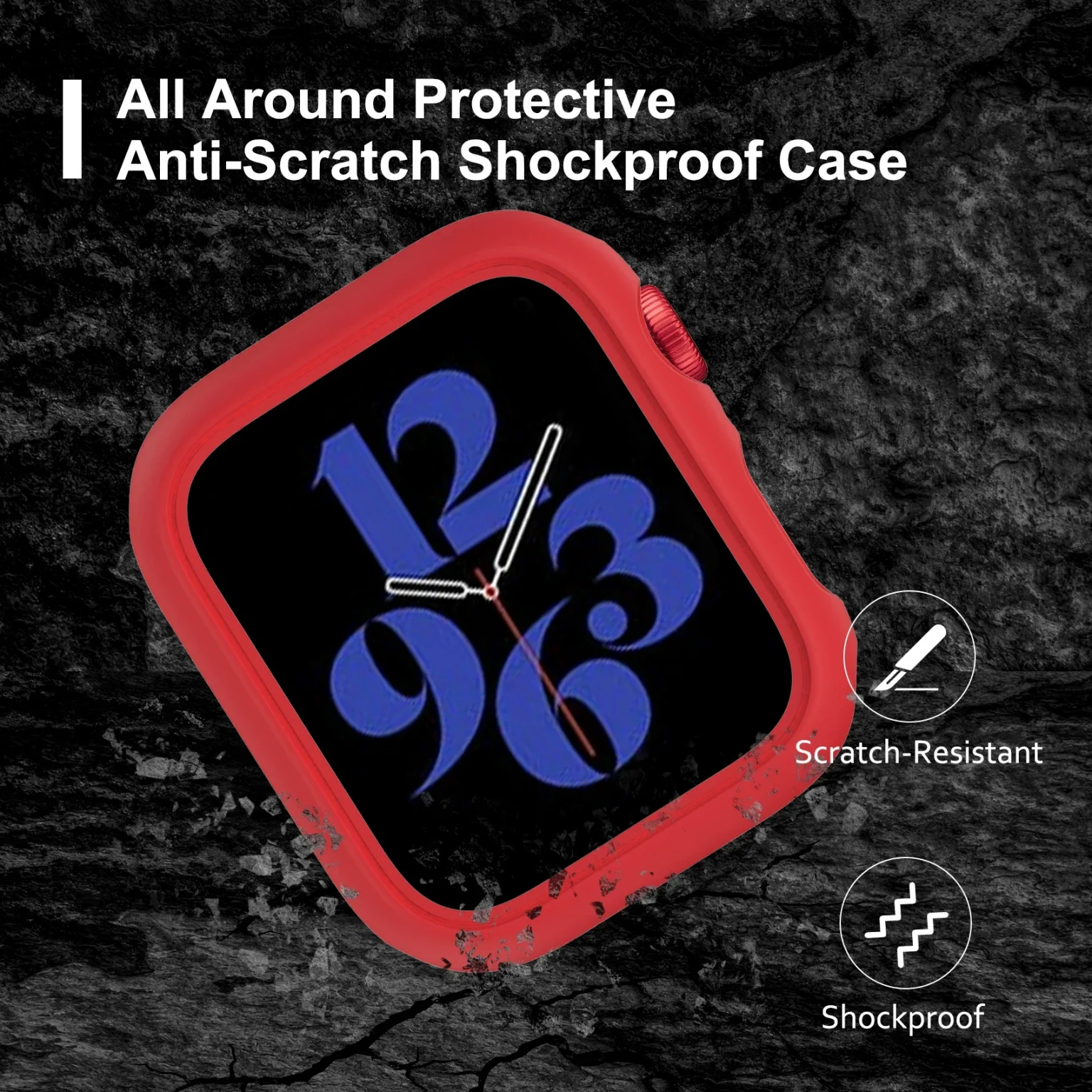 Matte Cover for Apple Watch 45mm 41mm 38mm 42mm 40mm 44mm, Hard PC Bumper Protective Case Frame for iWatch SE 9 8 7 6 5 4 3 2 1 3