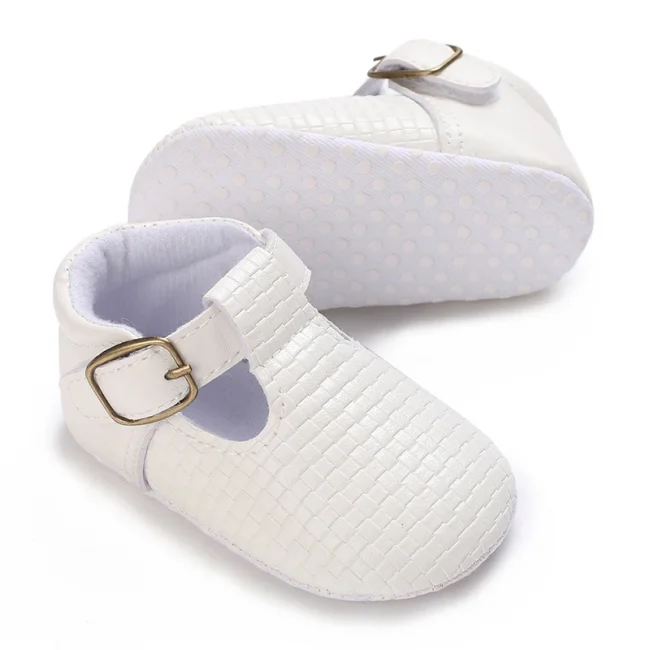 0-18M Classic Fashion Boy And Girl Flat Walking Shoes PU Soft Sole Non-slip Shoes For Newborn Babies First Walker Walking Shoes 3