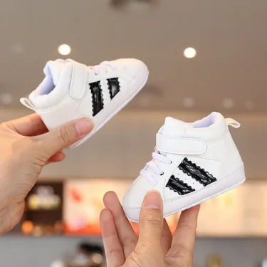 Baby baptism Shoes For Boy Newborn White Baby Causal Shoes Soft Sole Antiskid Baby Boy Shoes Toddler Infant Baby Walker Shoes 4