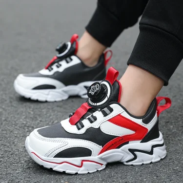 Hot Sell Children Casual Sports Shoes Brand Kids Leather Fashion Sneakers Boys Girls Breathable Lightweight Running Shoes 3