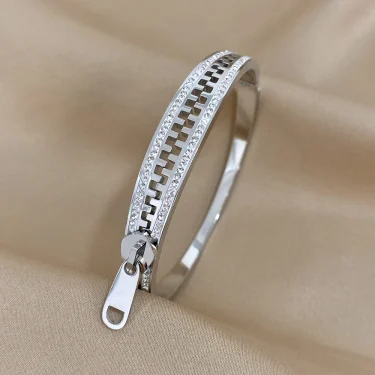 Original Zipper Bracelet Charm Bangle Stainless Steel Zip Hand Bracelets Gold Plated Luxury Jewelry for Women Designer 2