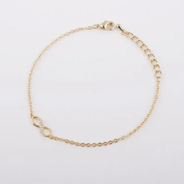 Kinitial Hot Infinity Number 8 Chain Bracelet CZ Infinity Bracelets for Women Men Friendship Bracelets Bohemian Charm Jewelry 2