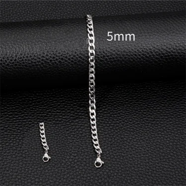 3-11mm Thick Waterproof Chain Bracelet for Men Stainless Steel Cuban Chain Wristband Classic Punk Heavy Men's Jewelry Gift 5