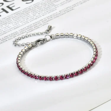 ZMZY 3mm Micro Pave Zircon Tennis Bracelet for Women New Men Bracelet Homme Stainless Steel Jewelry Accessories Wholesale 4