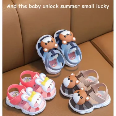High Quality Comfortable Breathable Baby Children Outdoor Sandals Simple Versatile Cute Cartoon Boys Girls Infants Walking Shoes 6