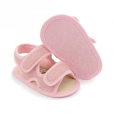 Summer Baby Shoes Newborn Boys Girls Soild Breathable Anti-Slip Sandals Infant Toddler Soft Soled Shoes 6