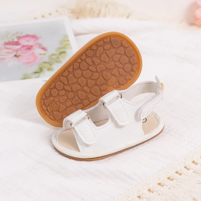 New Baby Sandals Baby Shoes Baby Boy Girl Sandals PU Soft Bottom Sole Anti-Slip Infant First Walker Crib Shoes Newborn Moccasins 3