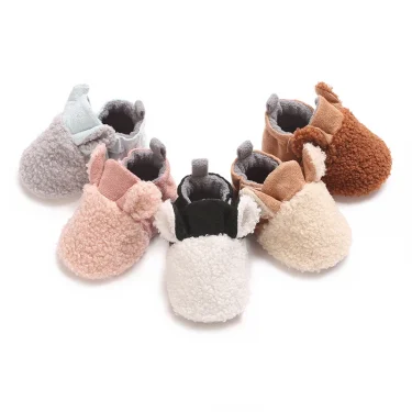 NEW Color block Toddler 0-18M Winter Snow Baby Warm Shoes Newborn Soft Sole First Walkers Shoes for Baby Girls Boys Infant Shoes 1