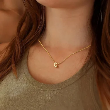 3D Bubble Initial A-Z Alphabet Mini Necklace for Women Girls Dainty Gold Plated Tiny Letter Stainless Steel Jewelry Bijoux Gift 3